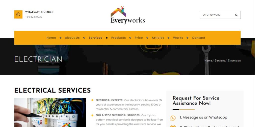 Everyworks Singapore: Electrician Services