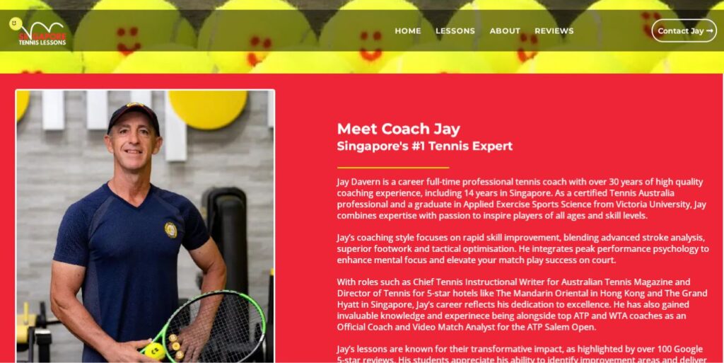 Singapore Tennis Lessons by Jay Davern