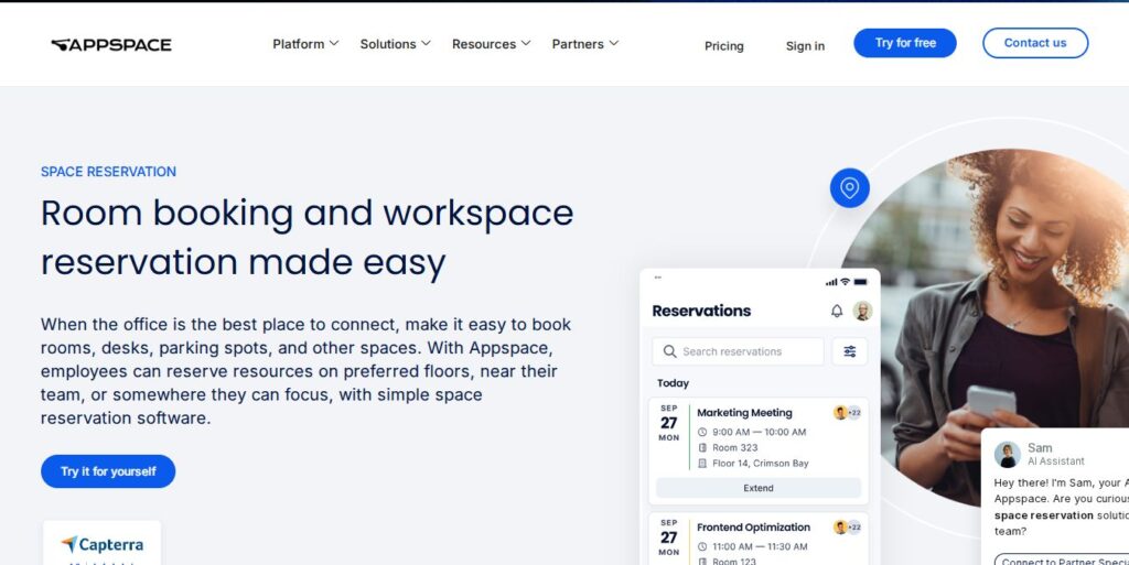 Appspace - Meeting Room Booking System