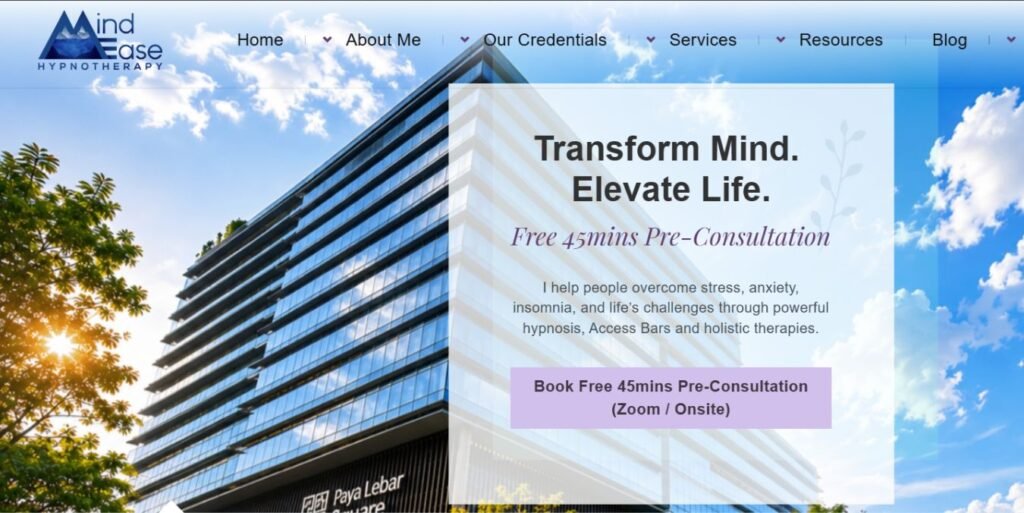 Mindease Hypnotherapy Singapore